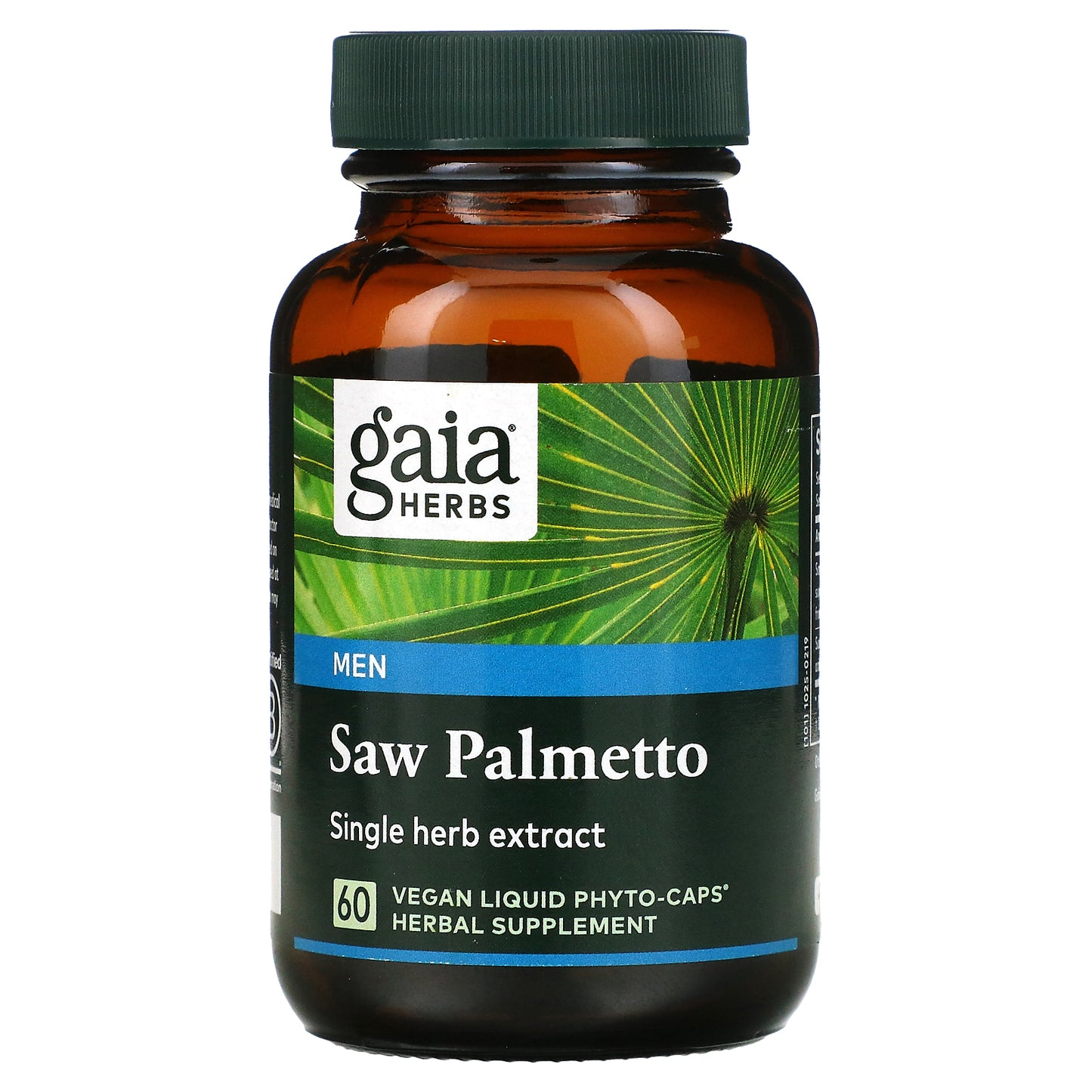 Gaia Herbs, Saw Palmetto for Men, 60 Vegan Liquid Phyto-Caps