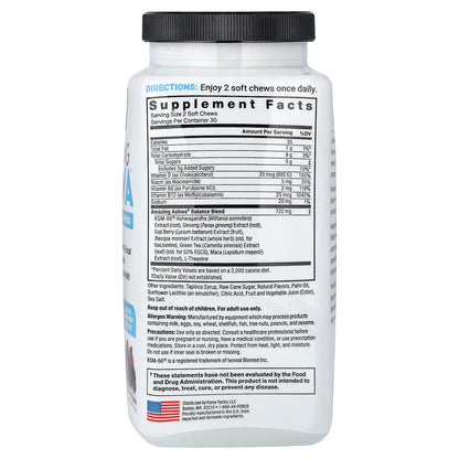 Force Factor, Amazing Ashwa®, Triple Berry, 60 Soft Chews