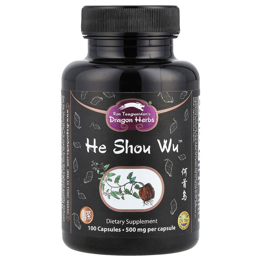 Dragon Herbs, He Shou Wu™, 500 mg, 100 Capsules