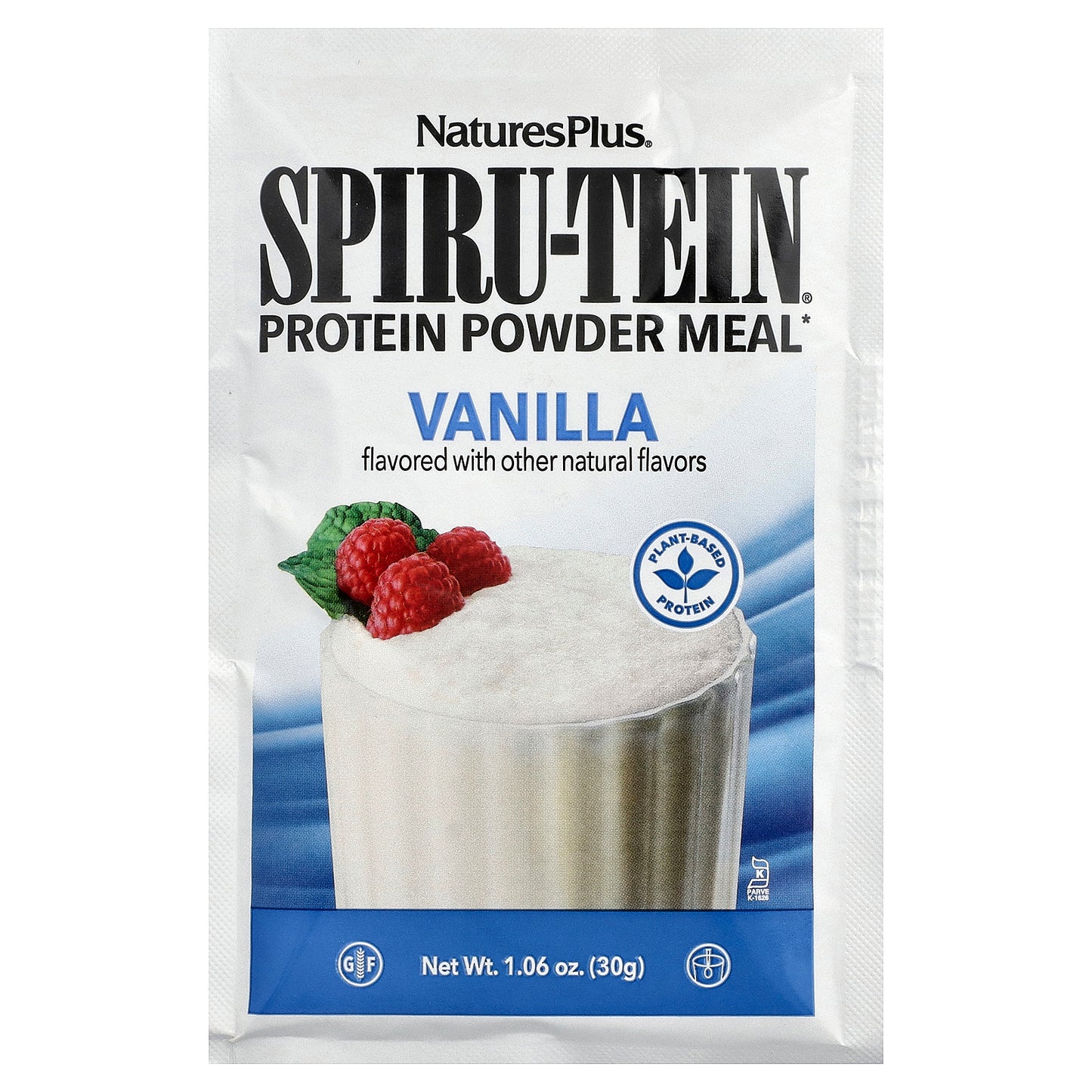 NaturesPlus, Spiru-Tein®, Protein Powder Meal, Vanilla, 8 Packets, 1.06 oz (30 g) Each