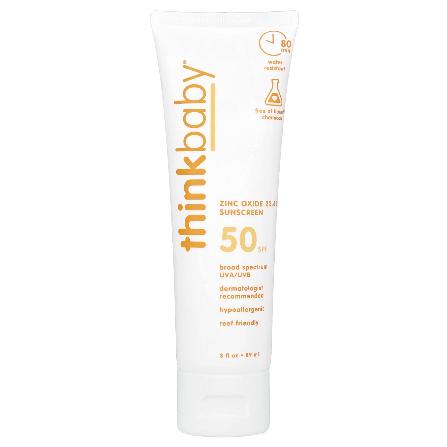think, Thinkbaby®, Zinc Oxide Sunscreen, SPF 50, 3 fl oz (89 ml)