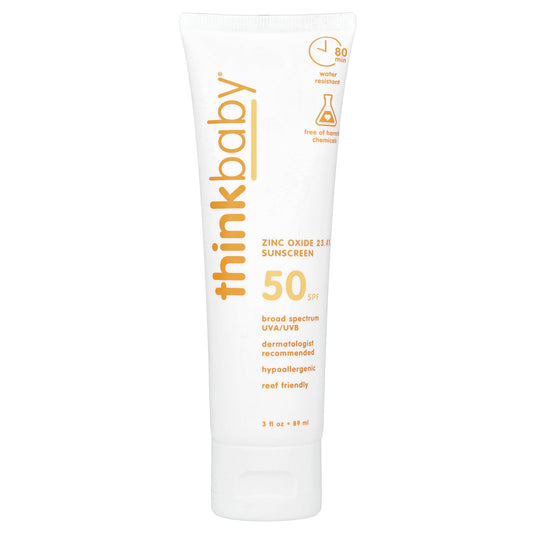 think, Thinkbaby®, Zinc Oxide Sunscreen, SPF 50, 3 fl oz (89 ml)