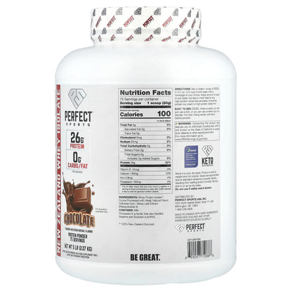 PERFECT Sports, Diesel®, New Zealand Whey Isolate, Chocolate, 5 lb (2.27 kg)