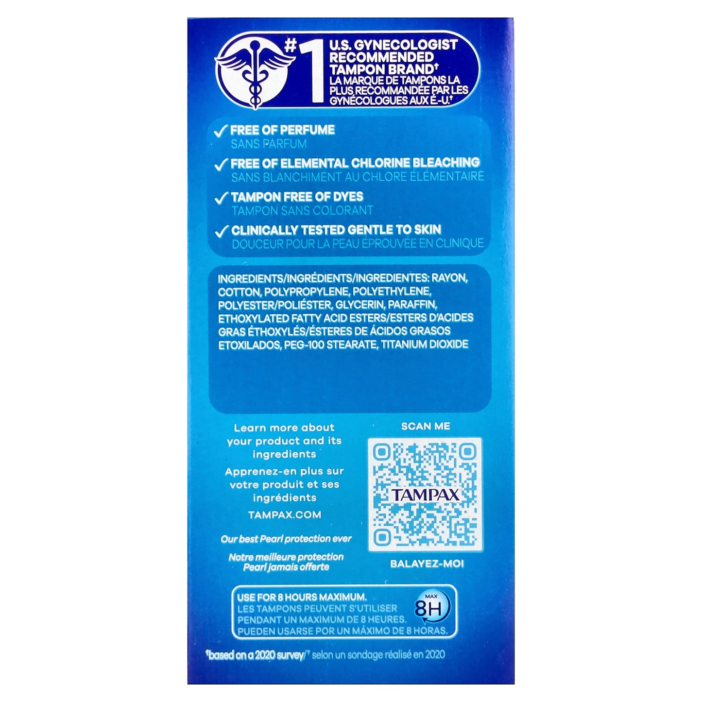 Tampax, Pearl, Super, Unscented, 36 Tampons