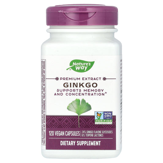 Nature's Way, Ginkgo, 120 Vegan Capsules