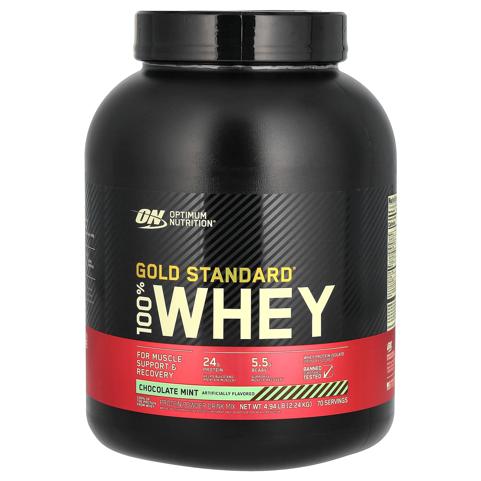 Optimum Nutrition, Gold Standard® 100% Whey, Chocolate Mint, 4.94 lb (2.24 kg)