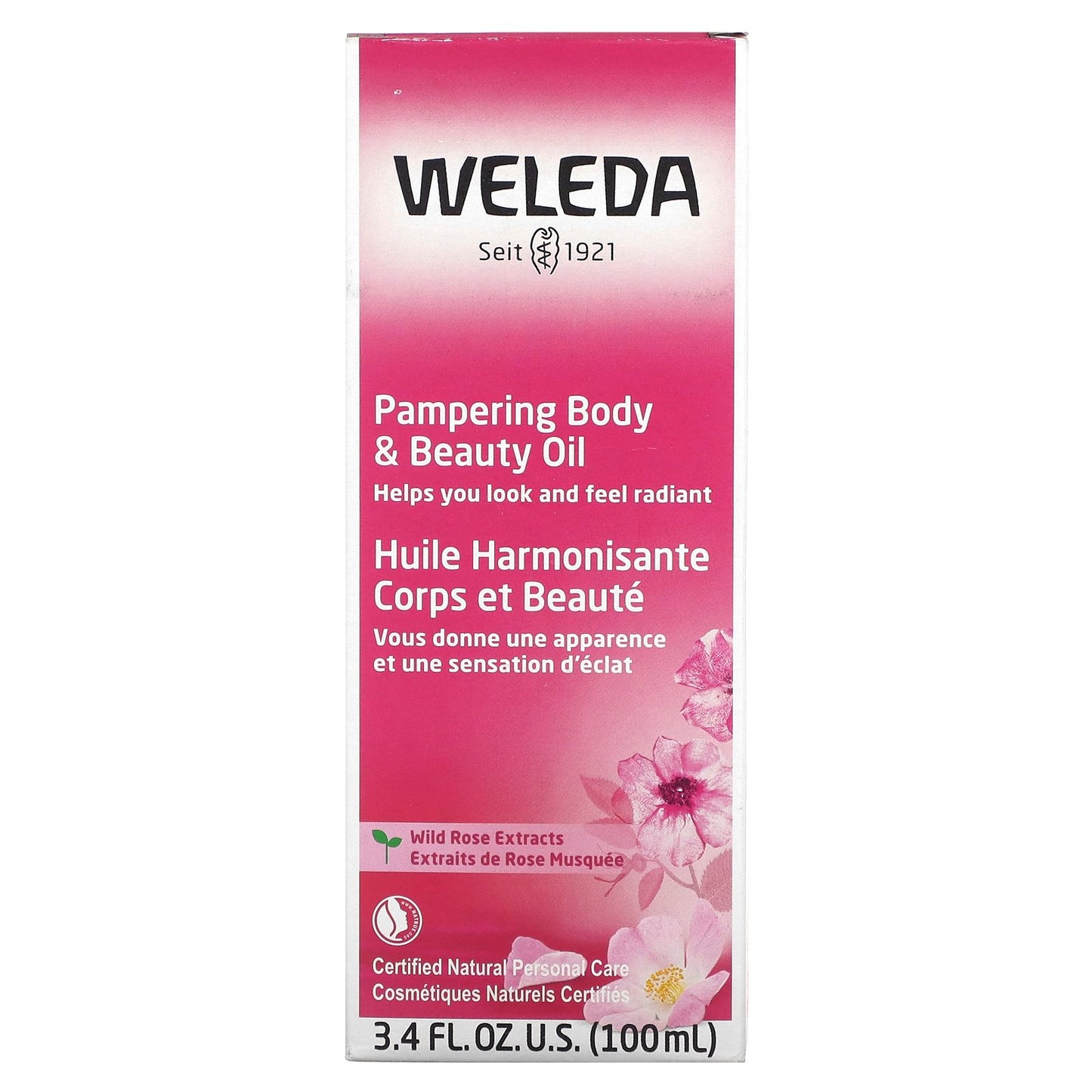 Weleda, Pampering Body & Beauty Oil, Wild Rose Extracts, 3.4 fl oz (100 ml)