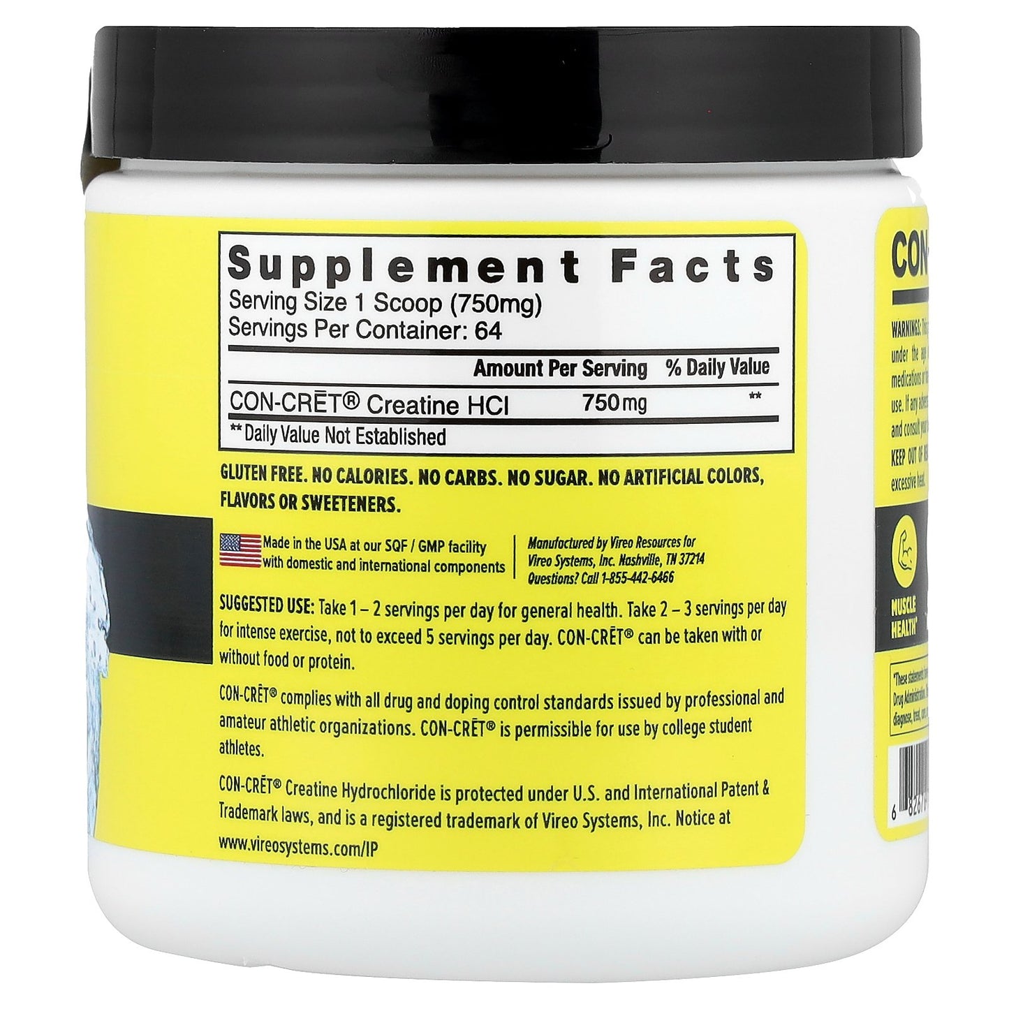 Con-Cret, Creatine HCl, Raw Tart, 1.69 oz (48 g)