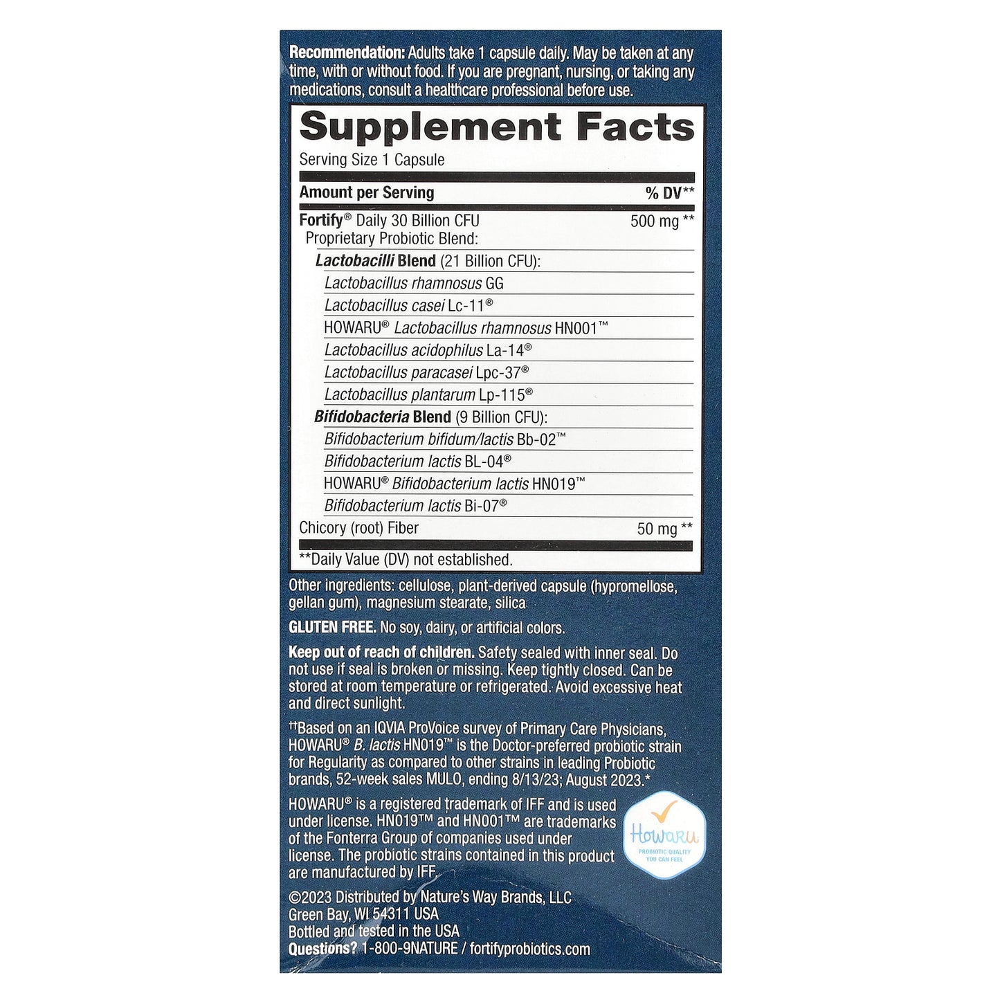 Nature's Way, Fortify, Daily Probiotic, Adult, 30 Billion CFU, 30 Delayed-Release Capsules