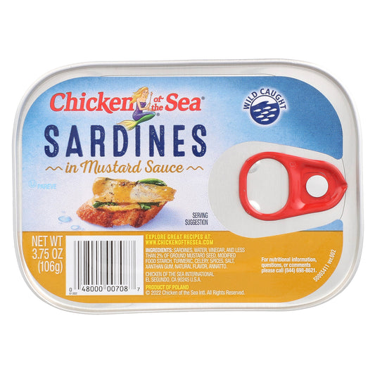 Chicken of the Sea, Sardines in Mustard Sauce, 3.75 oz (106 g)