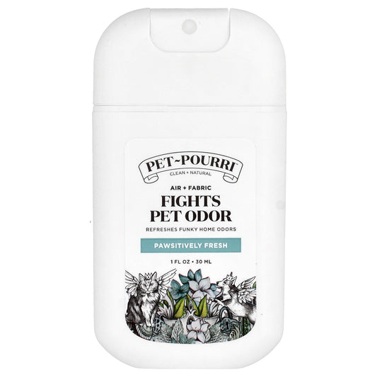 Poo-Pourri, Pet-Pourri™, Pet Odor Freshener, Air + Fabric, Pawsitively Fresh, 1 fl oz (30 ml)