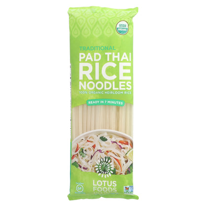 Lotus Foods, Traditional Pad Thai Rice Noodles, 8 oz (227 g)