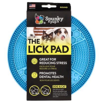Spunky Pup, The Lick Pad, Dog & Cat, Round, 1 Pad