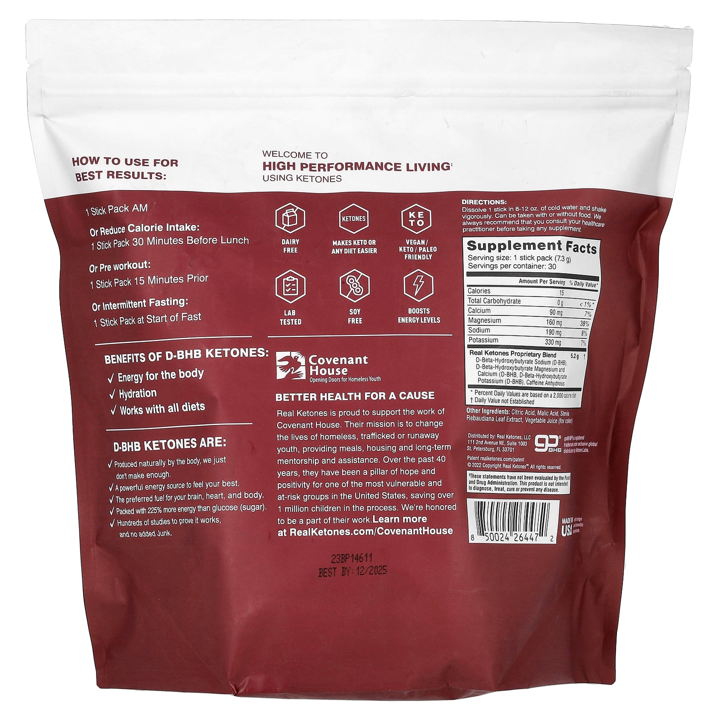 Real Ketones, Shift, Caffeinated Mixed Berry, 30 Packets, 0.26 oz (7.3 g) Each