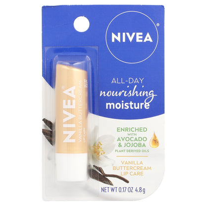 Nivea, All-Day Nourishing Moisture, Lip Care, Vanilla Buttercream , 0.17 oz (4.8 g)