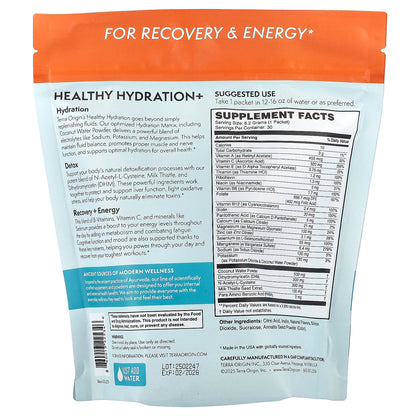 Terra Origin, Healthy Hydration+, Tropical Splash, 30 On-The-Go Packets, 0.22 oz (6.2 g) Each