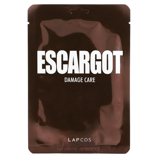 Lapcos, Escargot Beauty Sheet Mask, Damage Care, 1 Sheet, 0.91 fl oz (27 ml)