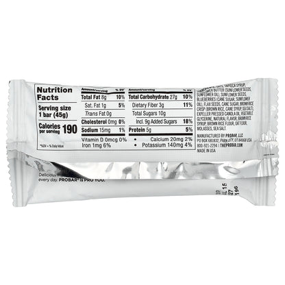ProBar, SNAK™, Energy Bar, Blueberry Oat, 1.6 oz (45 g)