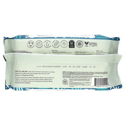 The Honest Company, Sensitive Clean Conscious Wipes, Fragrance Free, 60 Wipes