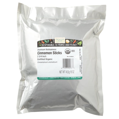 Frontier Co-op, Organic 2 3/4'' Premium Vietnamese Cinnamon Sticks, 16 oz (453 g)