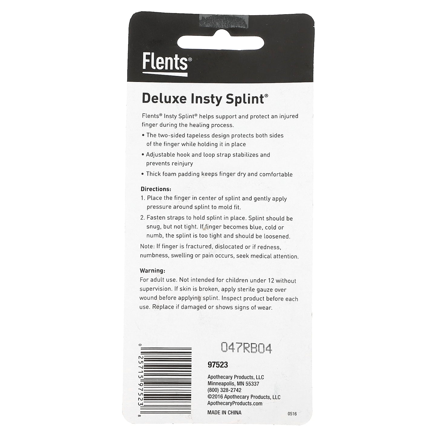 Flents, Deluxe Insty Splint, M, 1 Count