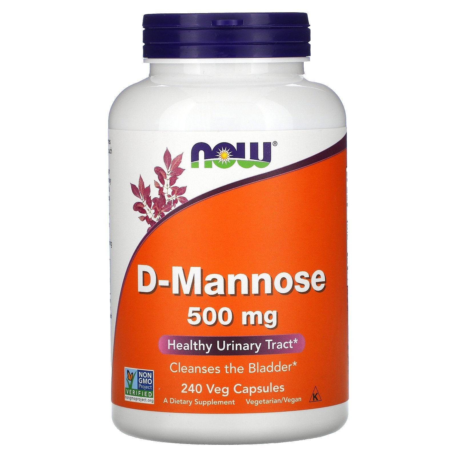 NOW Foods, D-Mannose, 500 mg, 240 Veg Capsules