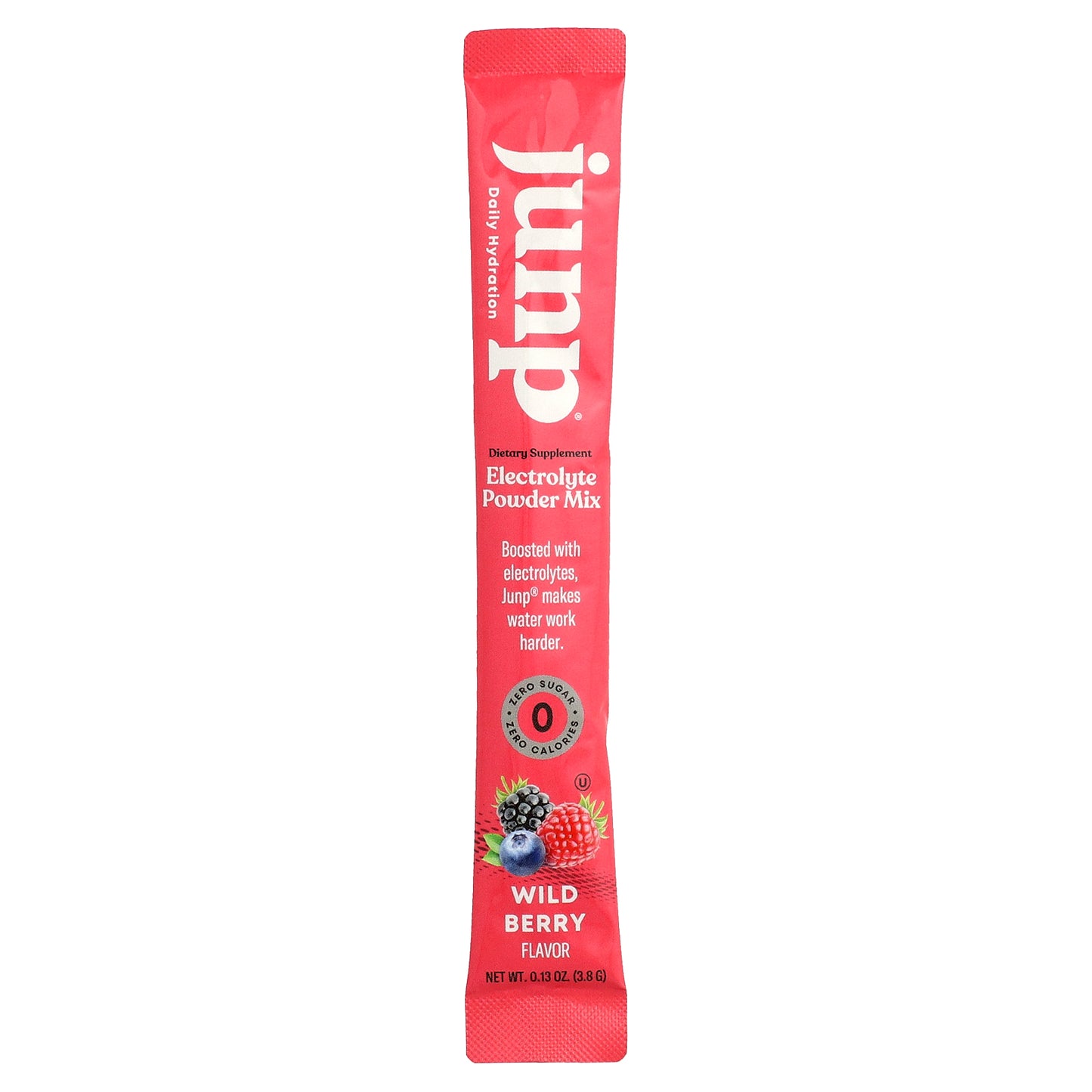 JUNP Hydration, Electrolyte Powder Mix, Wild Berry, 20 Stick Packs, 0.13 oz (3.8 g) Each