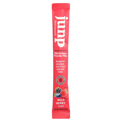 JUNP Hydration, Electrolyte Powder Mix, Wild Berry, 20 Stick Packs, 0.13 oz (3.8 g) Each
