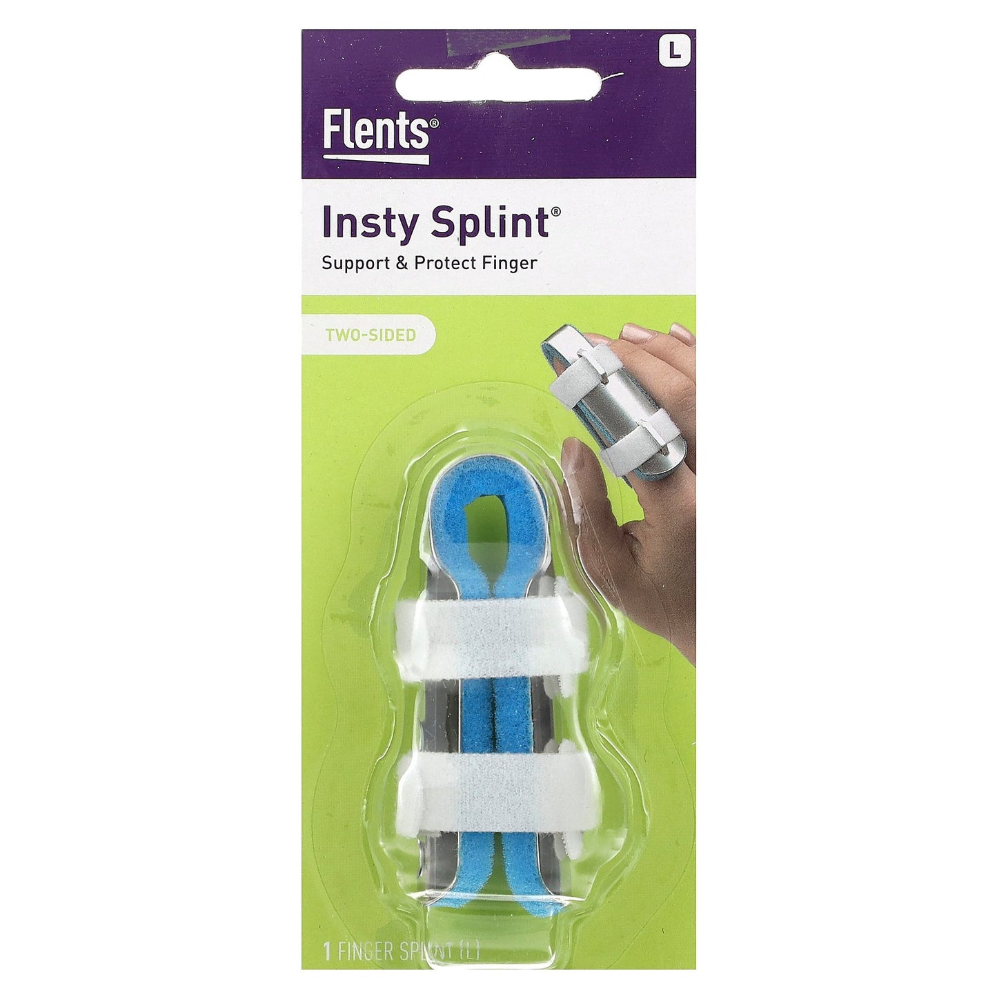 Flents, Two-Sided Insty Splint, L, 1 Finger Splint