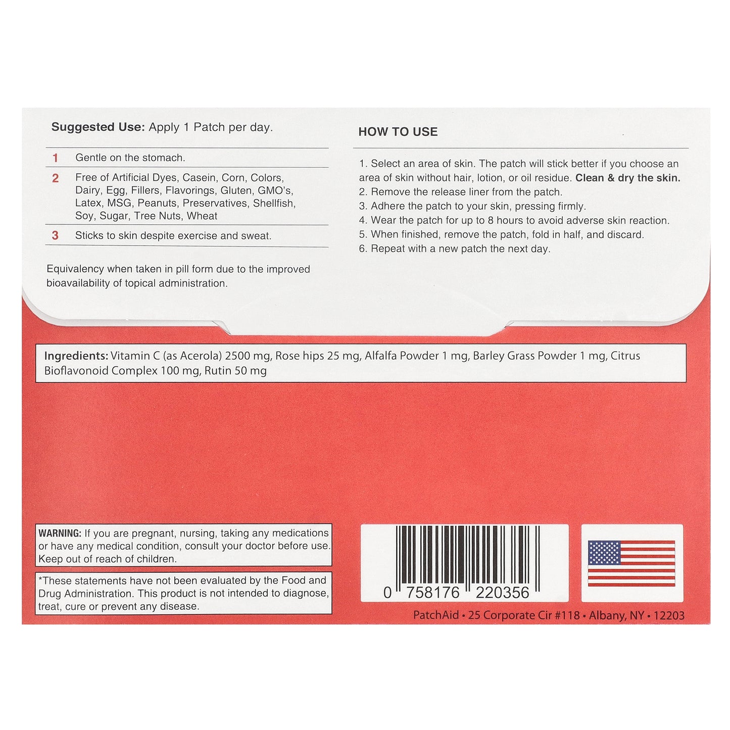 PatchAid, Vitamin C Plus Patch, 30 Patches