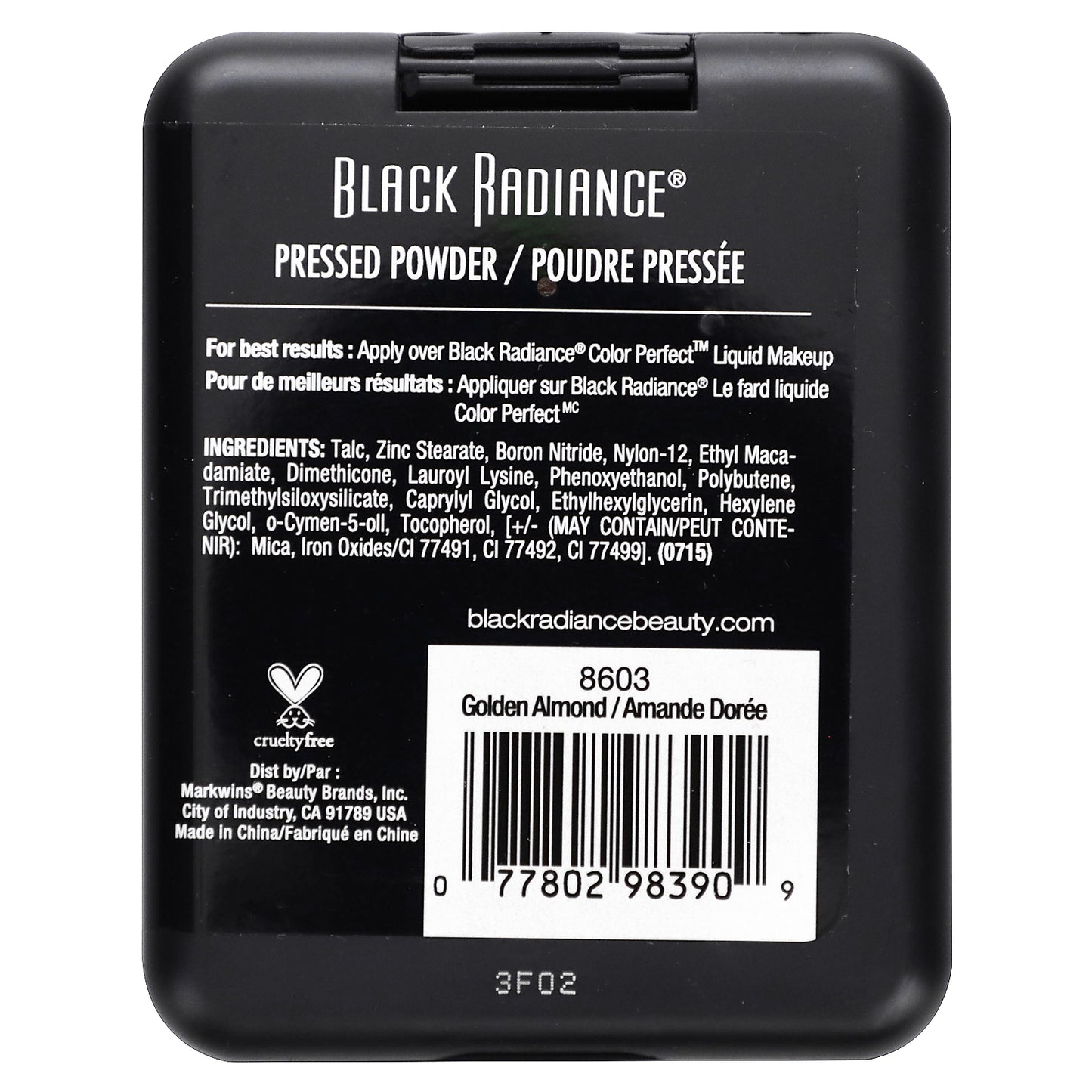 Black Radiance, Pressed Powder, 8603 Golden Almond, 0.28 oz (7.8 g)