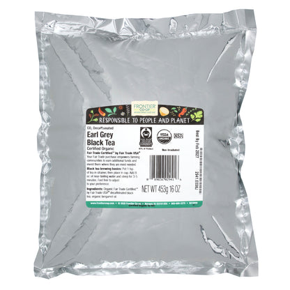 Frontier Co-op, Organic Earl Grey Black Tea, Decaffeinated, 16 oz (453 g)