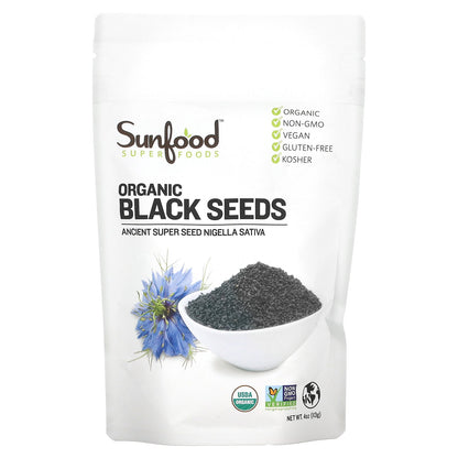 Sunfood, Organic Black Seeds, 4 oz (113 g)