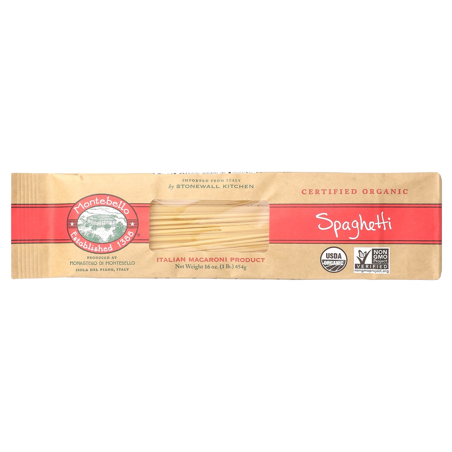 Montebello, Organic Spaghetti, 16 oz (454 g)