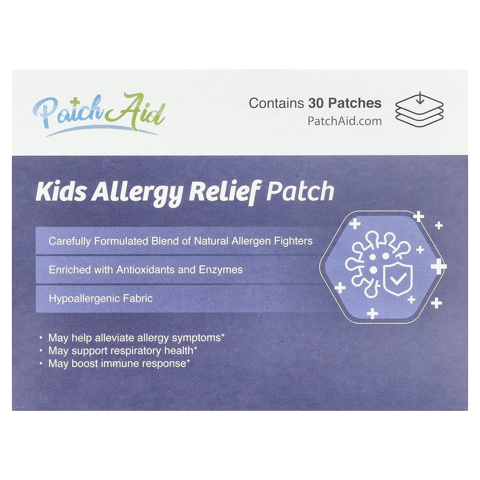PatchAid, Kids Allergy Relief Patch, 30 Patches
