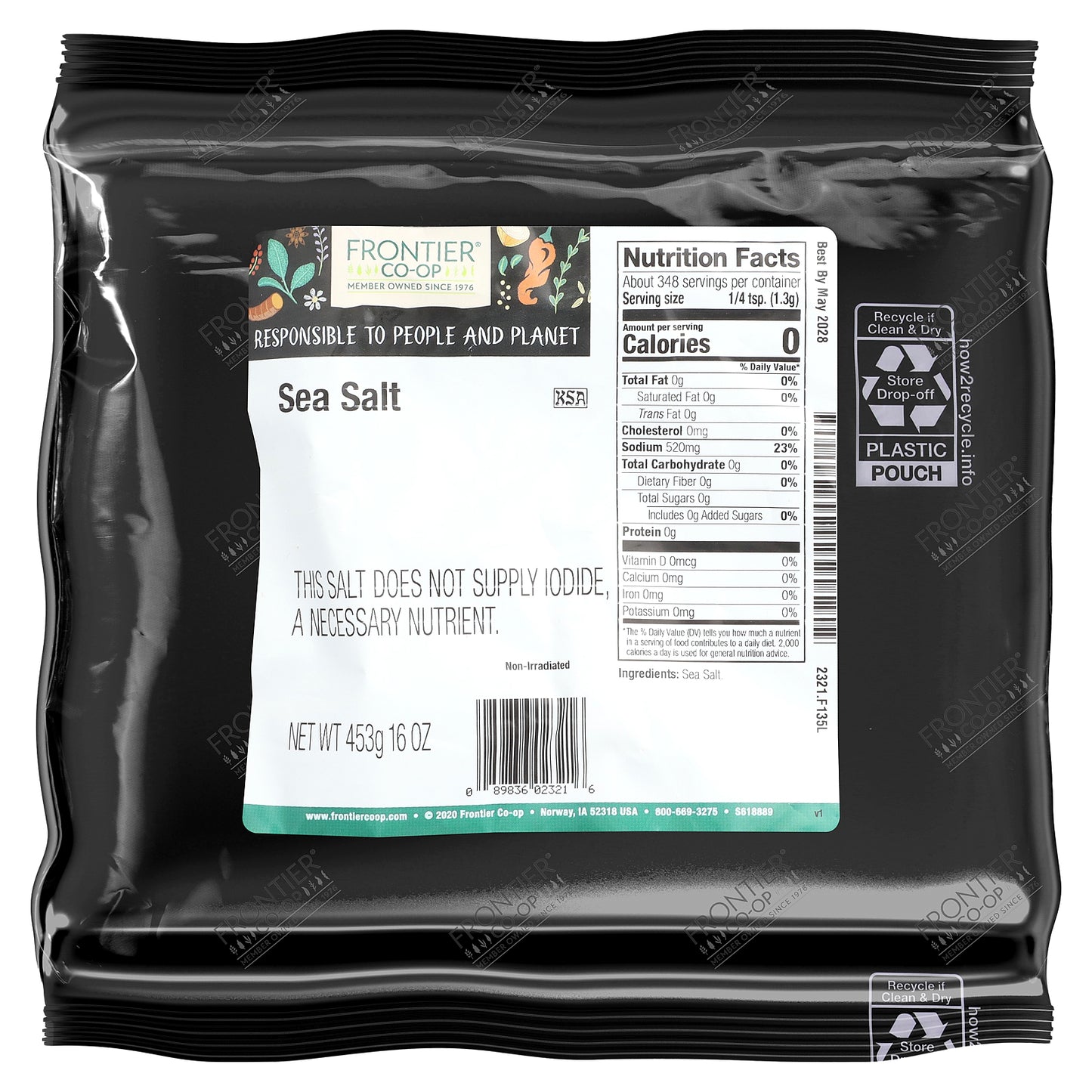 Frontier Co-op, Sea Salt, 16 oz (453 g)