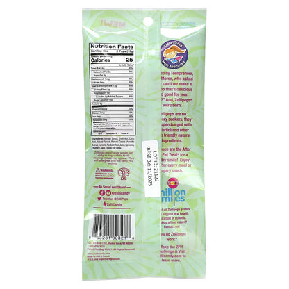 Zollipops, Zolli Pops, The Clean Teeth Drops, Tropical Fruit, Approx. 7-8 Pops, 1.6 oz