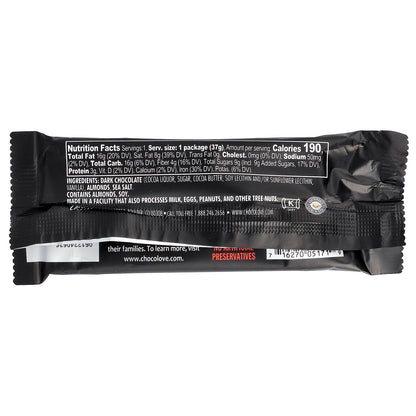 Chocolove, Almonds & Sea Salt in Strong Dark Chocolate, 70% Cocoa, 1.3 oz (37 g)