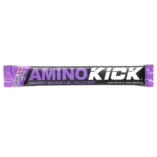 NutraBio, Amino Kick, Grape Berry Crush, 1 Stick Pack, 0.32 oz (9.1 g)