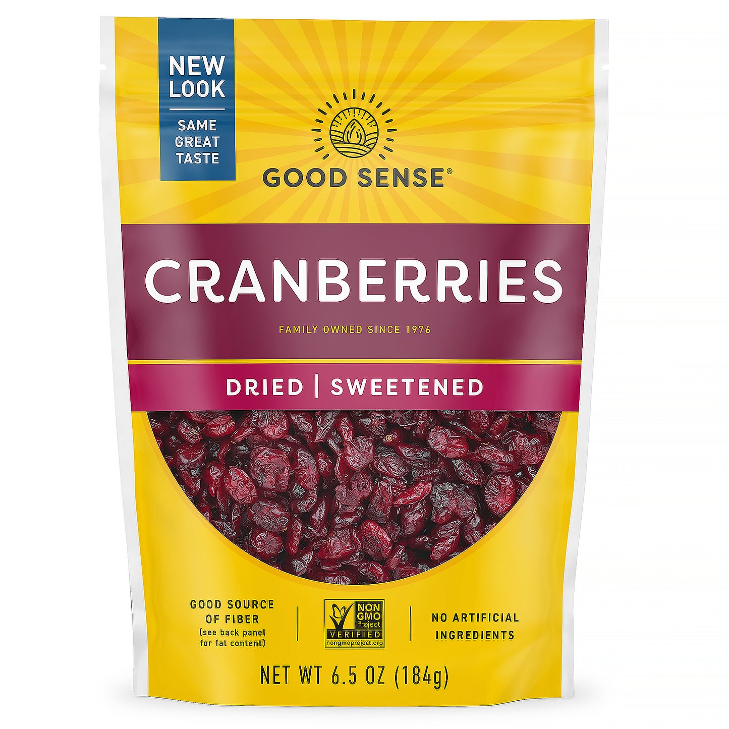 Good Sense, Cranberries, Dried & Sweetened, 6.5 oz (184 g)