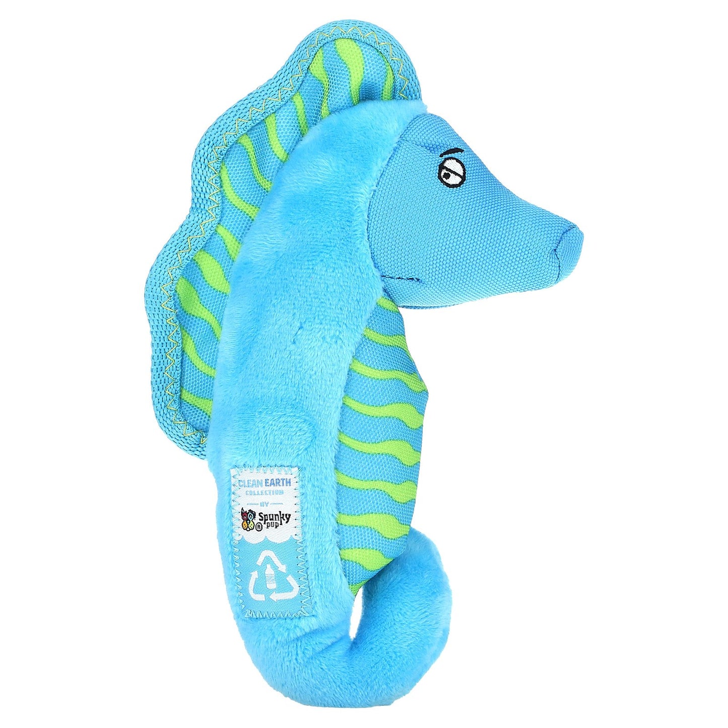 Spunky Pup, Clean Earth Plush, Small Seahorse, 1 Toy