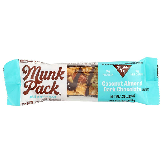 Munk Pack, Nut & Seed Bar, Coconut Almond Dark Chocolate, 1.23 oz (35 g)