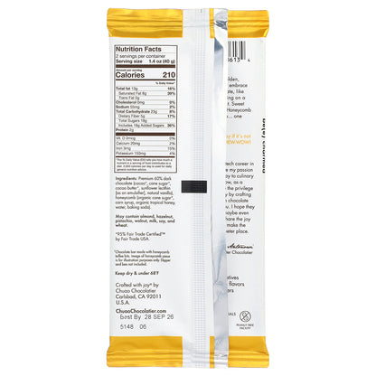 Chuao Chocolatier, Dark Chocolate Bar, Honeycomb, 2.8 oz (80 g)