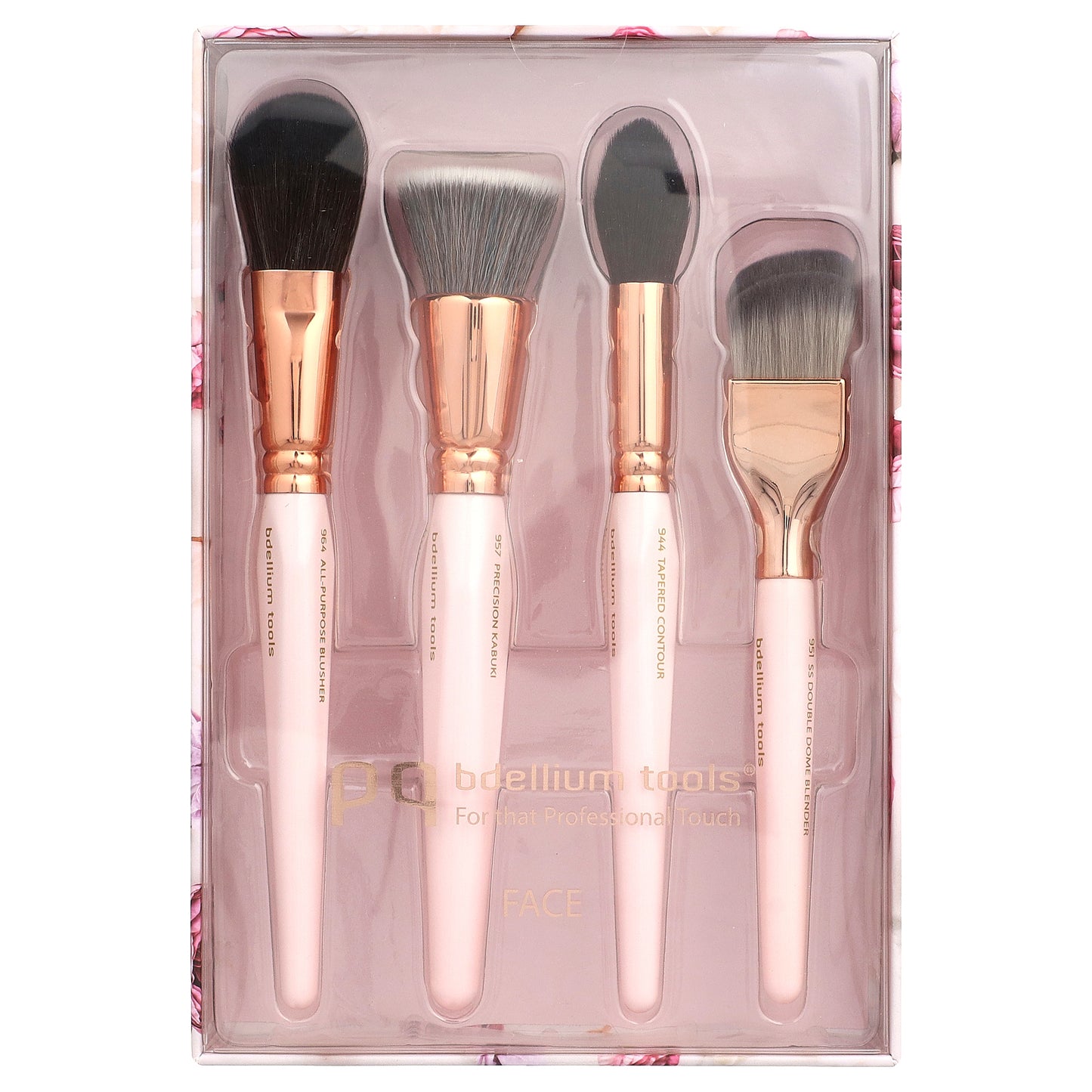 Bdellium Tools, Face Brush Set, 4 Brushes