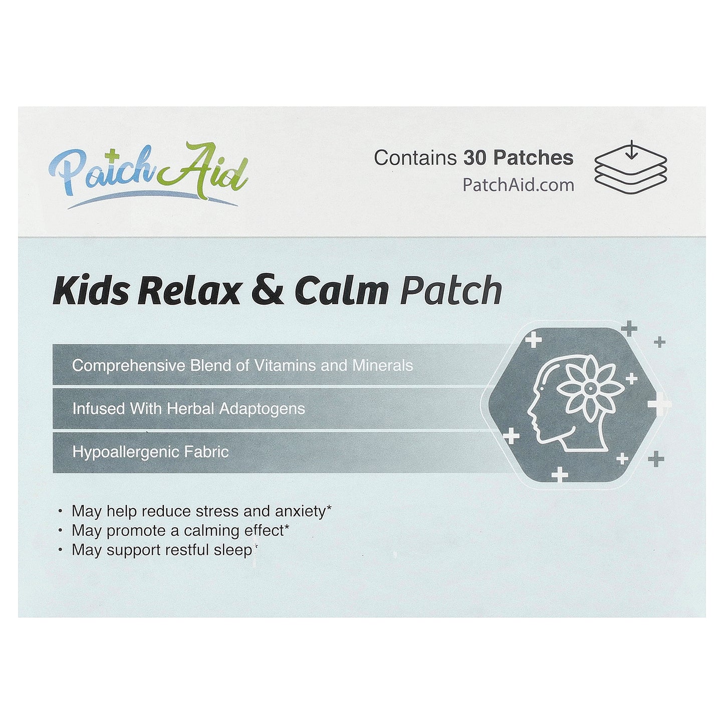 PatchAid, Kids Relax & Calm Patch, 30 Patches