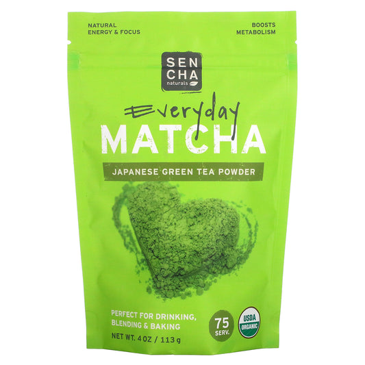 Sencha Naturals, Everyday Matcha, Japanese Green Tea Powder, 4 oz (113 g)