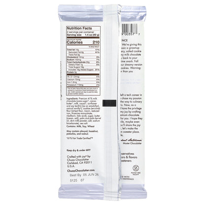 Chuao Chocolatier, Milk Chocolate Bar, Milk & Cookies, 2.8 oz (80 g)