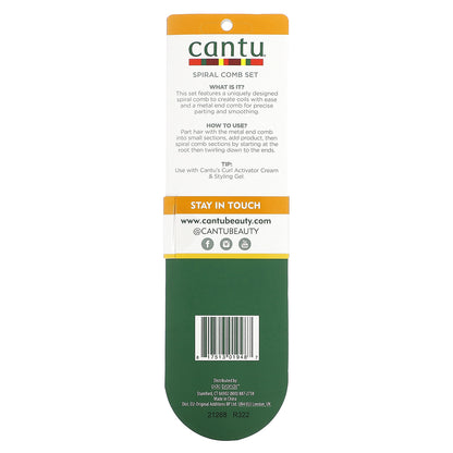 Cantu, Style, Part & Twist Set, 2 Combs