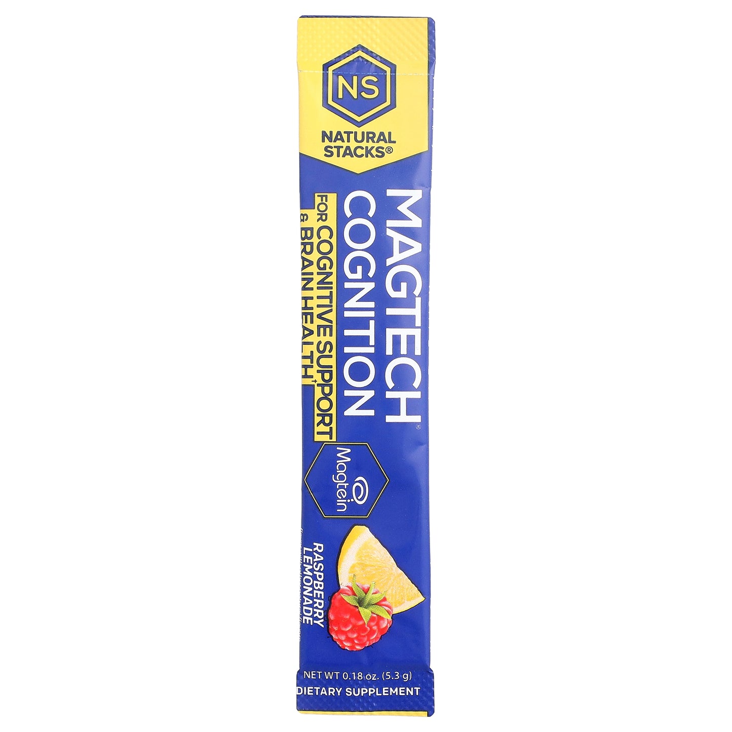 Natural Stacks, Magtech® Cognition, Raspberry Lemonade, 14 Stick Packs, 0.18 oz (5.3 g) Each