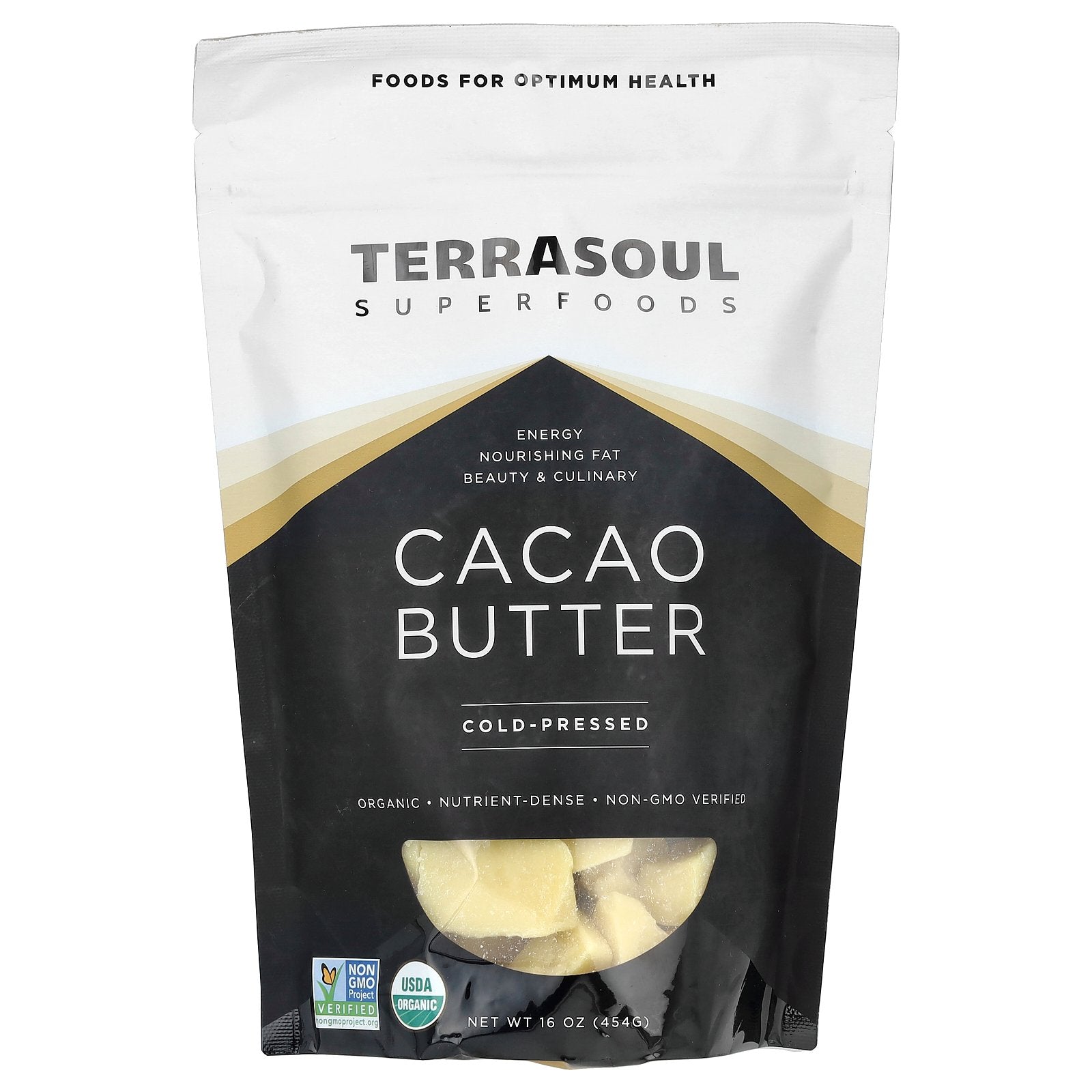 Terrasoul Superfoods, Cacao Butter, Cold-Pressed, 16 oz (454 g)